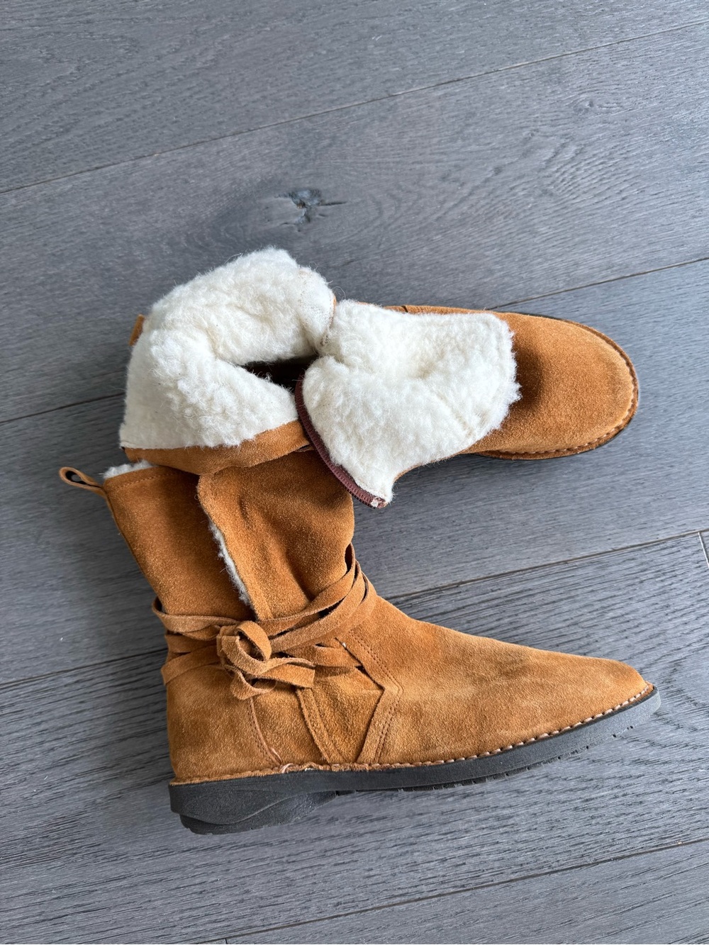 Miz Mooz Prance Womens Brown Suede Zipper Casual Dress Boots